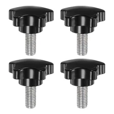 4pcs Star Clamping Knobs M10 x 20mm Metric Thread 39mm 5-Star Head Thumb Screws