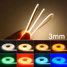 DC 12V 5M COB 480leds/m LED Flexible Strip light Tape Lights Bar Room Home DIY