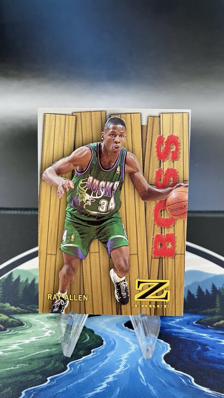 1997-98 Skybox Z-Force Boss Ray Allen #2 Of 20 /B HOF