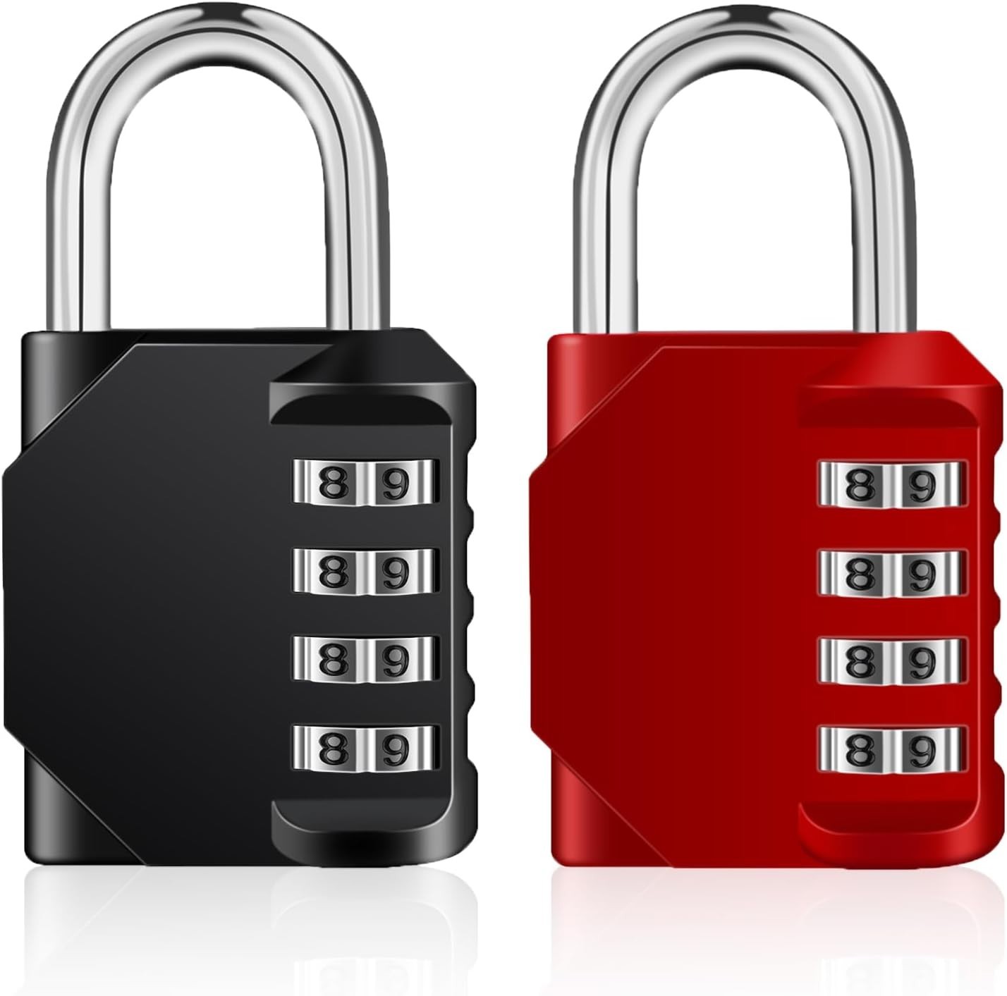 Combination Padlocks 2 Pack, 4 Digit Locker Padlocks For Gym, School Lockers, Weatherproof Coded Padlocks Outdoor For Backyard Fence Gate, Shed Door - Image 2