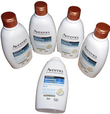 Image of 5 x 300 ml Aveeno Smoothing Shampoo Rosewater Chamomile scalp soothing hair care