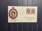 New Hebrides 1953 1st day cover to the USA QE II Coronation BPA Cachet