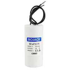 Run Capacitor 60 uF 300V AC 60 MFD CBB60 2 Wire 50/60Hz Cylinder Motor Run Ca...