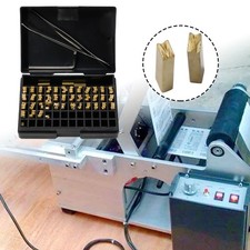 Copper Letter Coding Machine 120pcs 2x3x15mm Hot Stamp Parts Thermal Ribbon Set