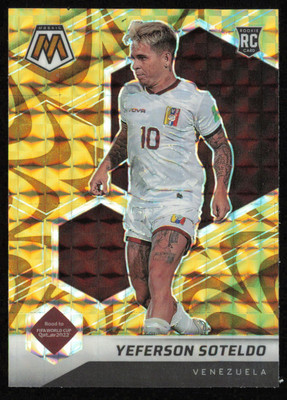 2021-22 Panini Mosaic FIFA World Cup Yeferson Soteldo Gold Power Venezuela RC