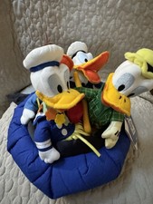 Vintage Disney Donald Duck Bean Bag Plush Set of 4 65th Anniversary 1999 NWT