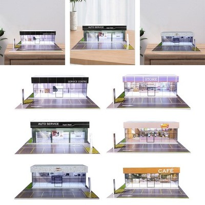 Modellauto Vitrine Miniatur Landschaft Dekoration Ornament Szenario Maßstab 1:64