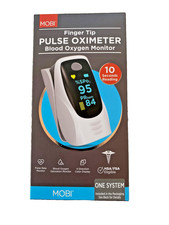 MOBI Fingertip Pulse Oximeter Blood Oxygen SpO2  Heart Rate Monitor   New