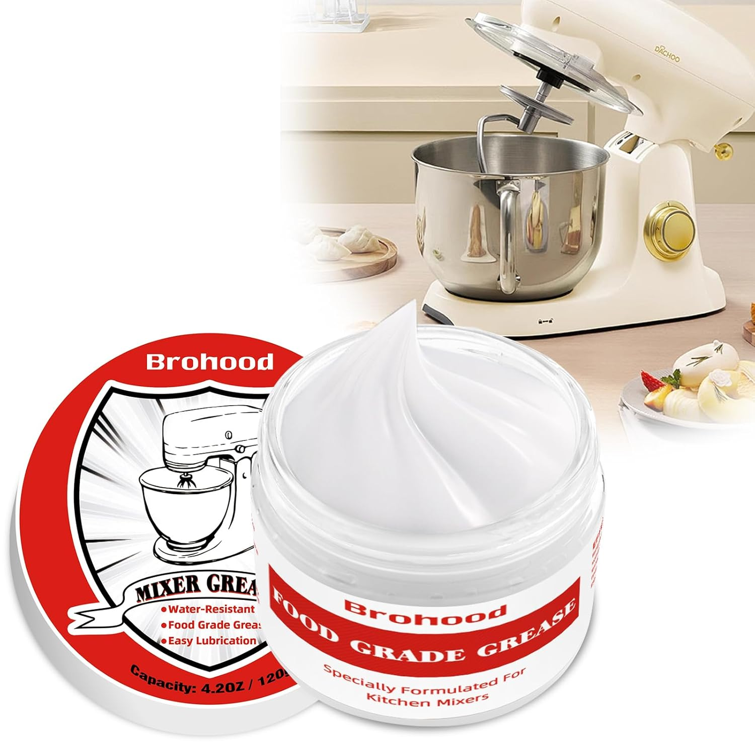 KitchenAid Stand Mixer Food Grade Grease 4.2 Oz Food Safe Lubricant Universal Fit