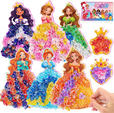 Poke Art Princess Craft Kits - DIY Magical Princesses, Mess-Free Creative Activi