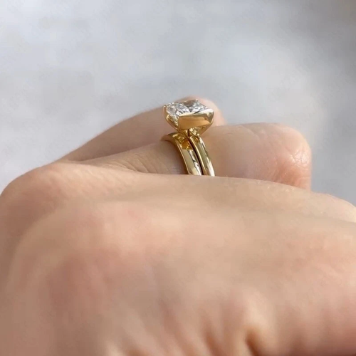 1.70Ct Cushion Cut D VVS2 IGI Lab Grown Diamond Engagement Ring 14K Yellow Gold - Picture 16 of 17