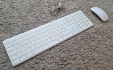 Apple Magic Keyboard with Numeric Keypad + Apple Magic Mouse – White (Used,...