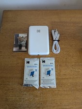 Kodak Step Instant Wireless Photo Printer - White With Zink Paper Tested Working