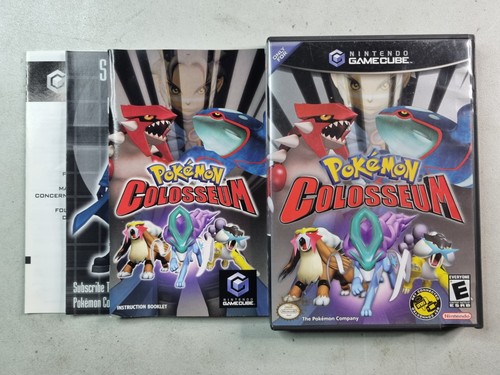 Pokemon Colosseum (Nintendo GameCube, 2004) Cib Complete Tested Inserts