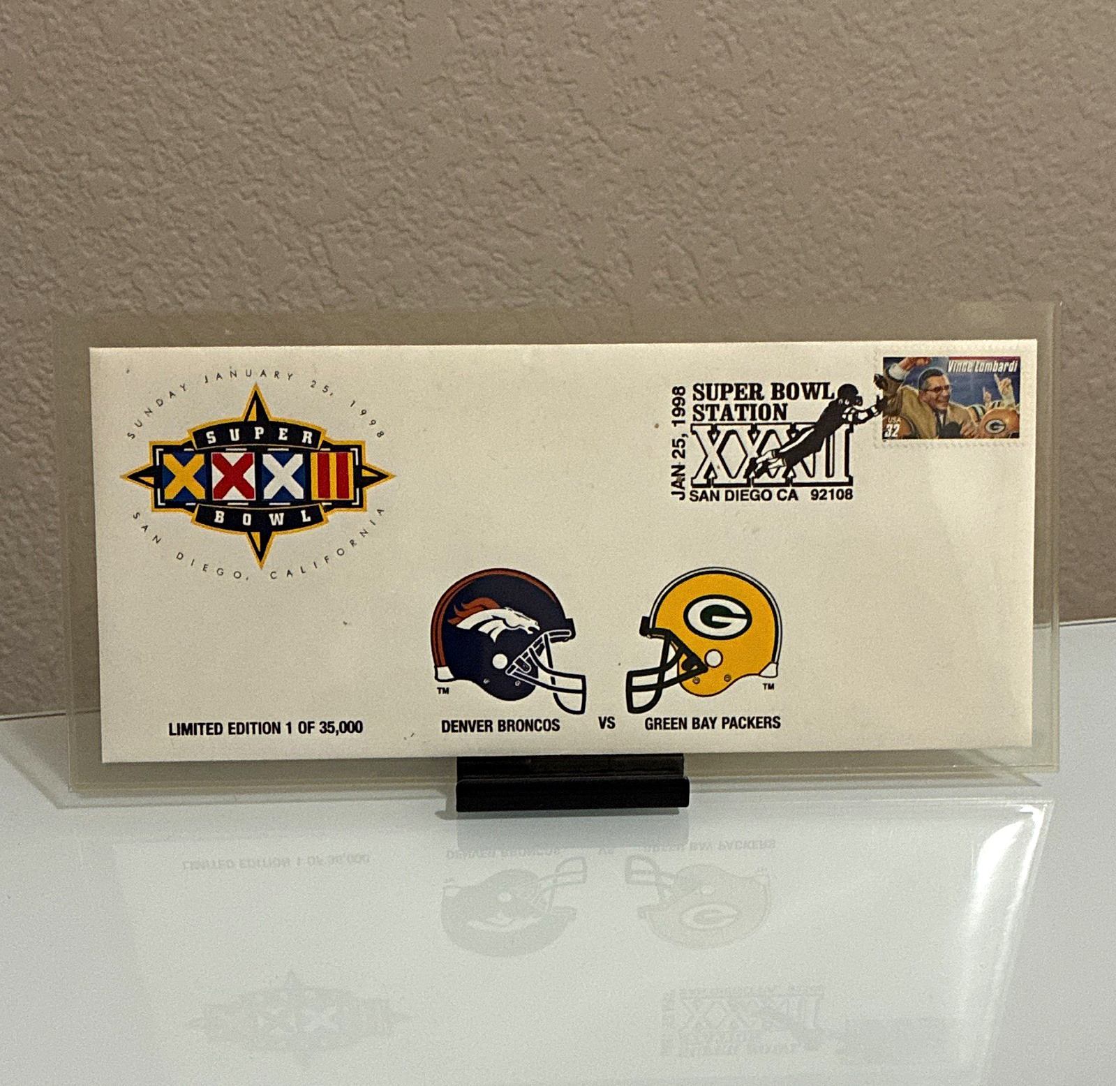 Super Bowl XXXII Super Bowl Station Commemorative Envelope Cover