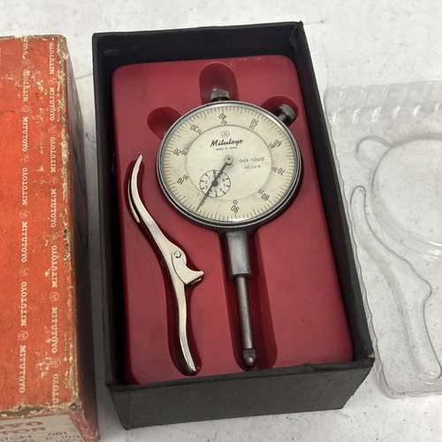 MITUTOYO # 2416 Dial Indicator .001" Graduations 1" Travel Smooth Movement,Japan