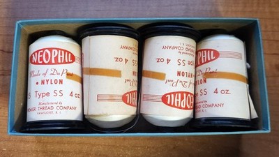 Vintage K-15 Neophil Type SS Nylon Thread Premier Thread Co. - WHITE 4CT 1 POUND