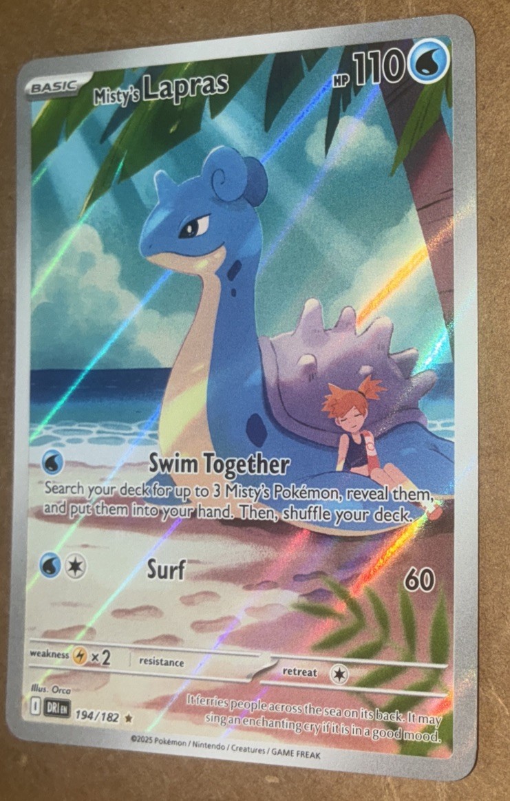 Pokémon TCG Misty's Lapras Destined Rivals 194/182 Mint Condition