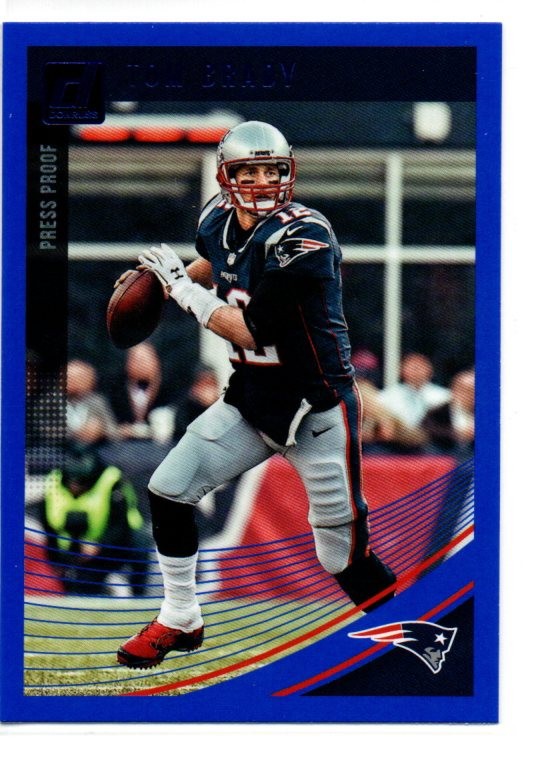 2018 Panini Donruss Tom Brady Press Proof Blue #183 New England Patriot