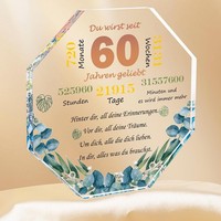 Deko 60. Geburtstag Acryl Heimdekoration Geschenk FüR Frauen MäNner