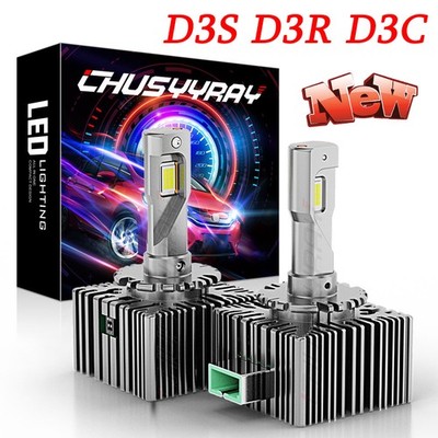 D3S D3R LED Headlight Bulbs High/Low Beam 50W 5000LM 6000K HID Replace