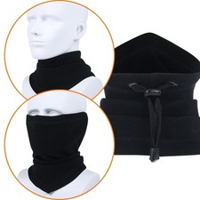 Winter Fleece Windproof Neck Warmer Gaiter Ski Half Face Mask Adjustable Scarf
