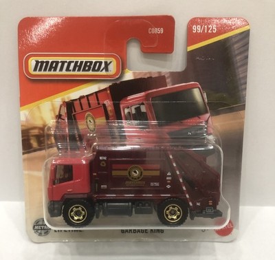    DIE CAST MATCHBOX GARBAGE KING 1/64 SCALE new 3+ mattel  �  