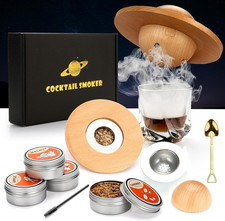 Kit per Affumicatore per Cocktail, Set per Fumatori Con 4 Trucioli Di Legno, Reg