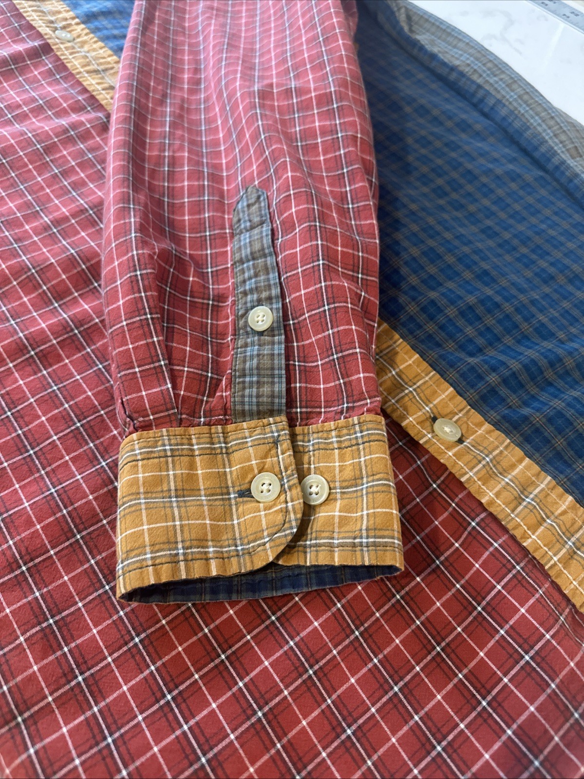 Woolrich Halifax Patchwork Plaid Long Sleeve Men’… - image 11