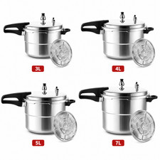 Aluminium Pressure Cooker 3L 4L 5L 7L Sizes – Heavy Duty Fast Cook Pot for Rice