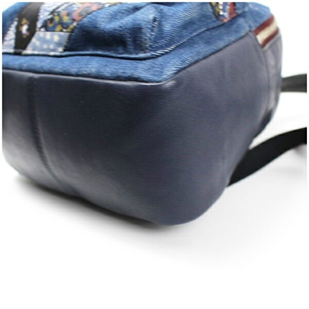 Coach Mini Denim Backpack with Star Patch Navy Le… - image 5