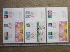 Japan Stamp First Day Cover Greetings Winter 3 Covers Large format 2013