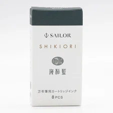 Sailor Four Seasons Shikiori Ink Cartridges in Miruai (Seaweed Indigo) - NEW