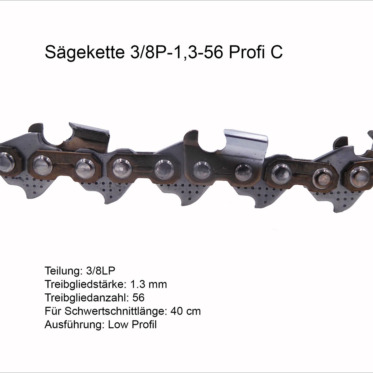 Sägekette 3/8 1,3 mm Halbmeißel 56 TG, 8,99 Sägekette 3/8 1,3 mm Halbmeißel 56 TG, 8,99