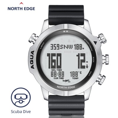 NORTH EDGE Aqua Men's Professional Diving Computer Watch 50M Scuba Dive Watch