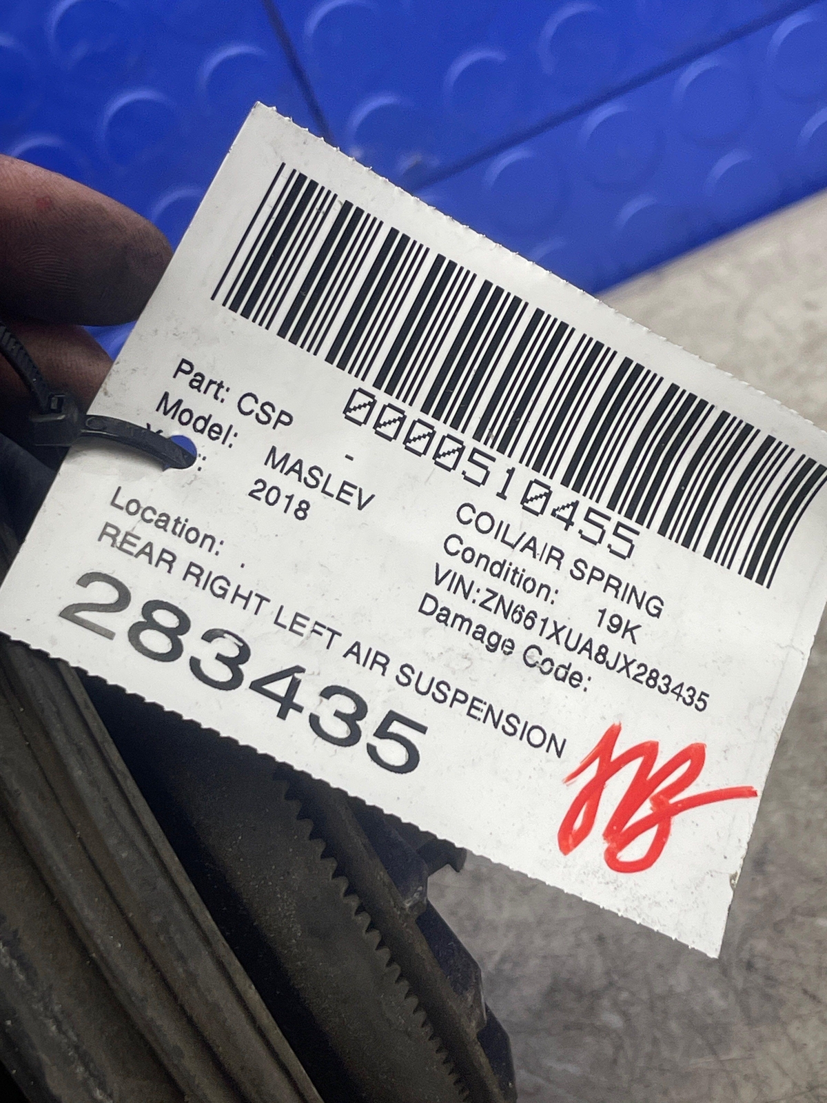 2017-2022 MASERATI LEVANTE OEM REAR RIGHT LEFT AIR SUSPENSION SPRING BOOT