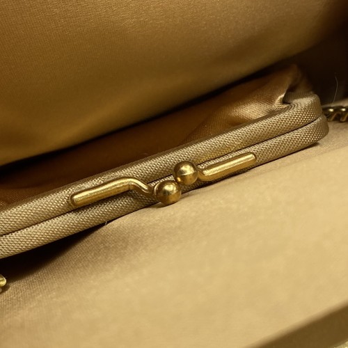Vintage After Five By Land M Gold Tone Clutch Evening Bag w/ Coin Purse & Chain - Picture 14 of 15