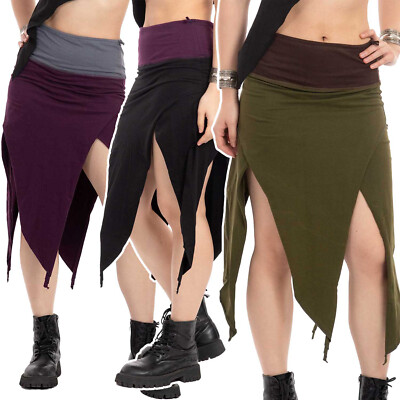 Pointy Witchy Skirt, Asymmetric Elven Skirt, Festival Clothing, Goa Psy  Trance UK