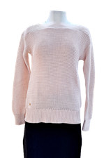 Lauren Ralph Lauren Women's Light Pink Waffle Knit Pullover Sweater