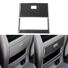 For M-Class W164 2005-11 Interior Rear Storage Box Panel Cover Carbon Fiber Trim