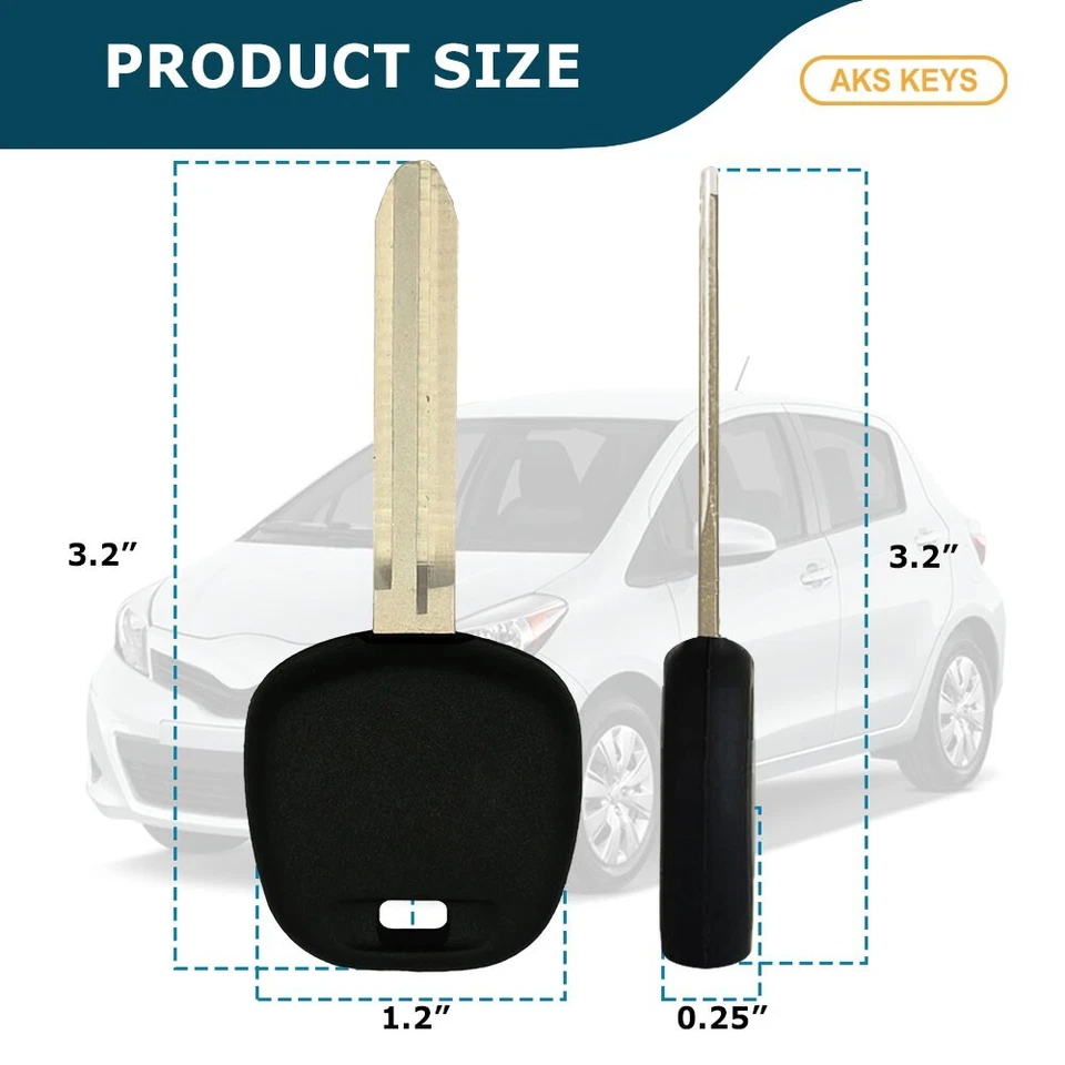 Llave transpondedor de repuesto para Toyota Land Cruiser 03 2004 2005 2006 2007 2008 Foto 3 de 4