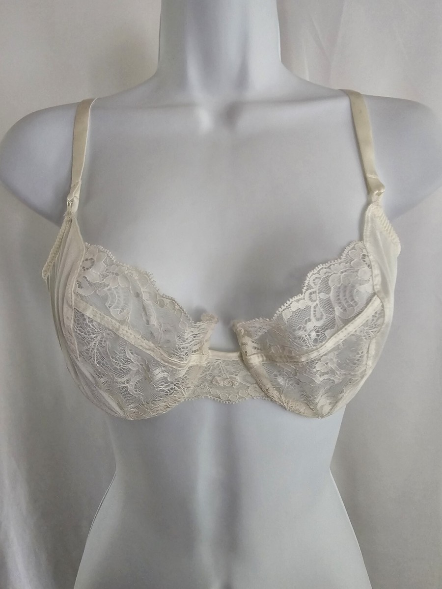 【関税&送料込】Dior Bra Christian Dior Bra Womens Ivory Underwire Unpadded Satin