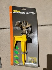 Nelson RainPulse 90 1223 Large Area Brass Impact Sprinkler Plastic Spike USA