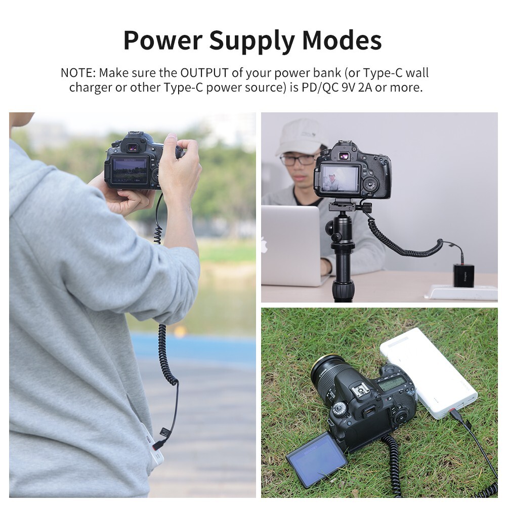 Type-C PD LP-E6 Dummy Battery for Canon EOS R5 II/R6 II/R5/R7/Live Stream Power