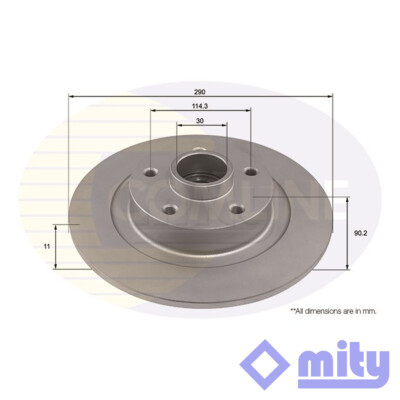 Fits Renault Espace 2015- 1.6 dCi Brake Disc Rear Mity 432027306R