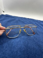 Vintage On Guard Aviator Eyeglasses Frame OG Z87 GEP Gold Plated 56-17 DESC