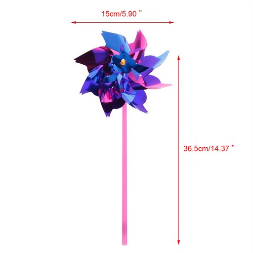 50-100X Plastic Windmill Pinwheel Wind Spinner Kids Toy Lawn Garden Party Decor - Imagen 2 de 13