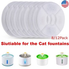 Pet Fountain Filter Circular 8/12Pcs, Dog Cat Water Fountain Replacement Filters