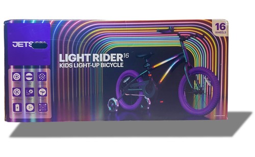 Jetson 16" Kids Boys Girls Bicycle Training Wheels Light Rider Bike Black/Purple - Picture 2 of 4