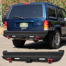 Offroad Rear Bumper W Winch Mount Plate Set For 1989-2001 Jeep Cherokee Xj Offroad Rear Bumper W Winch Mount Plate Set For 1989-2001 Jeep Cherokee Xj